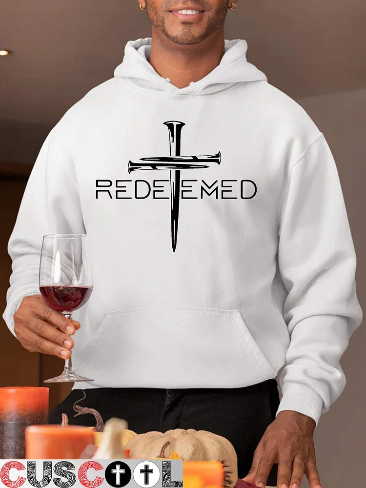 Redeemed Cross Men's Casual Hoodie