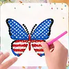 4pcs America 250th Anniversary DIY Diamond Art Magnets Kit Diamond Art Refrigerator Magnet Rhinestones Refrigerator Magnetic Sticker for Adult Beginners DIY Home Office Decor (03)