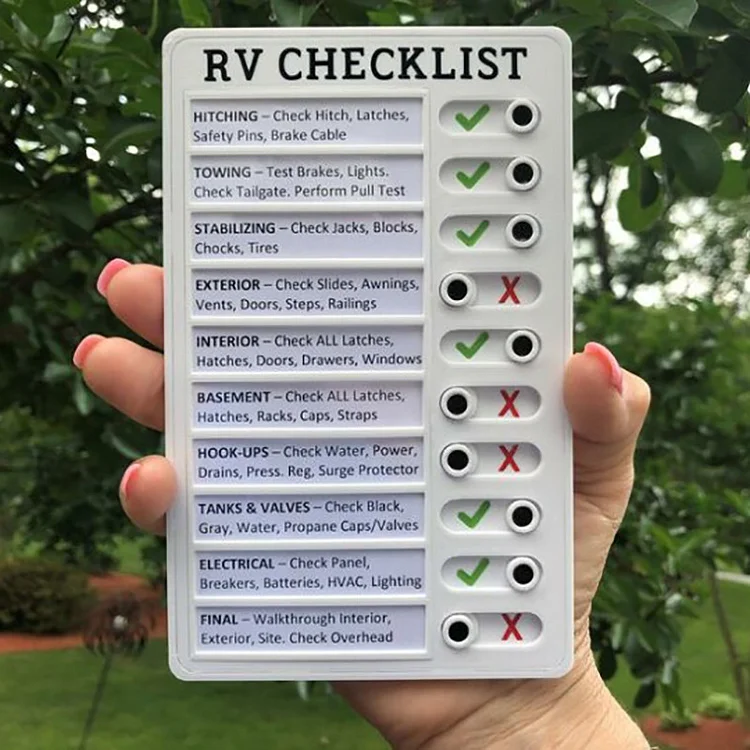 Portable Rv Checklist Note Board