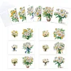 12Pcs Bouquet DIY Diamond Painting Greeting Cards for Adult Holiday Gifts
