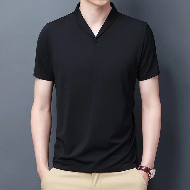 Inongge New Trend Men Polo Shirt Short Sleeve Fashion Brand Summer Tops Solid White Polo Shirt for Male Korean Clothing Shirt