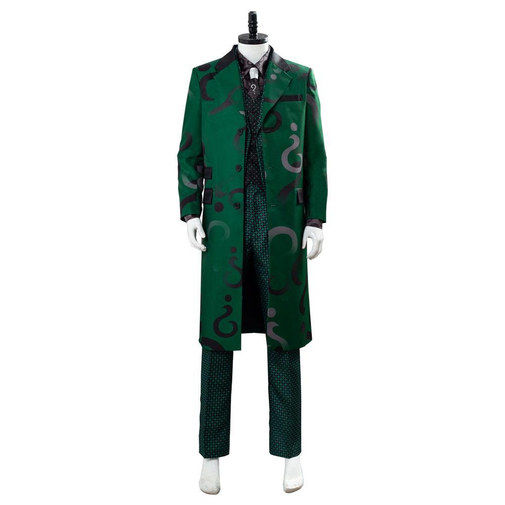 Season 5 The Riddler Cosplay Edward Nygma Uniform Green Cosplay Costume