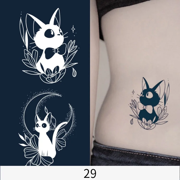 Flower Butterfly Animal Art Festival Comic Text Waterproof Full Body Arm Natural Temporary Tattoo For Men and Women