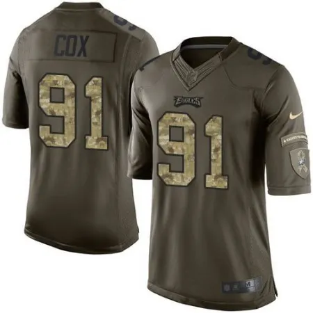 Eagles #91 Fletcher Cox Green Men's Stitched NFL Limited Salute to Service Jersey