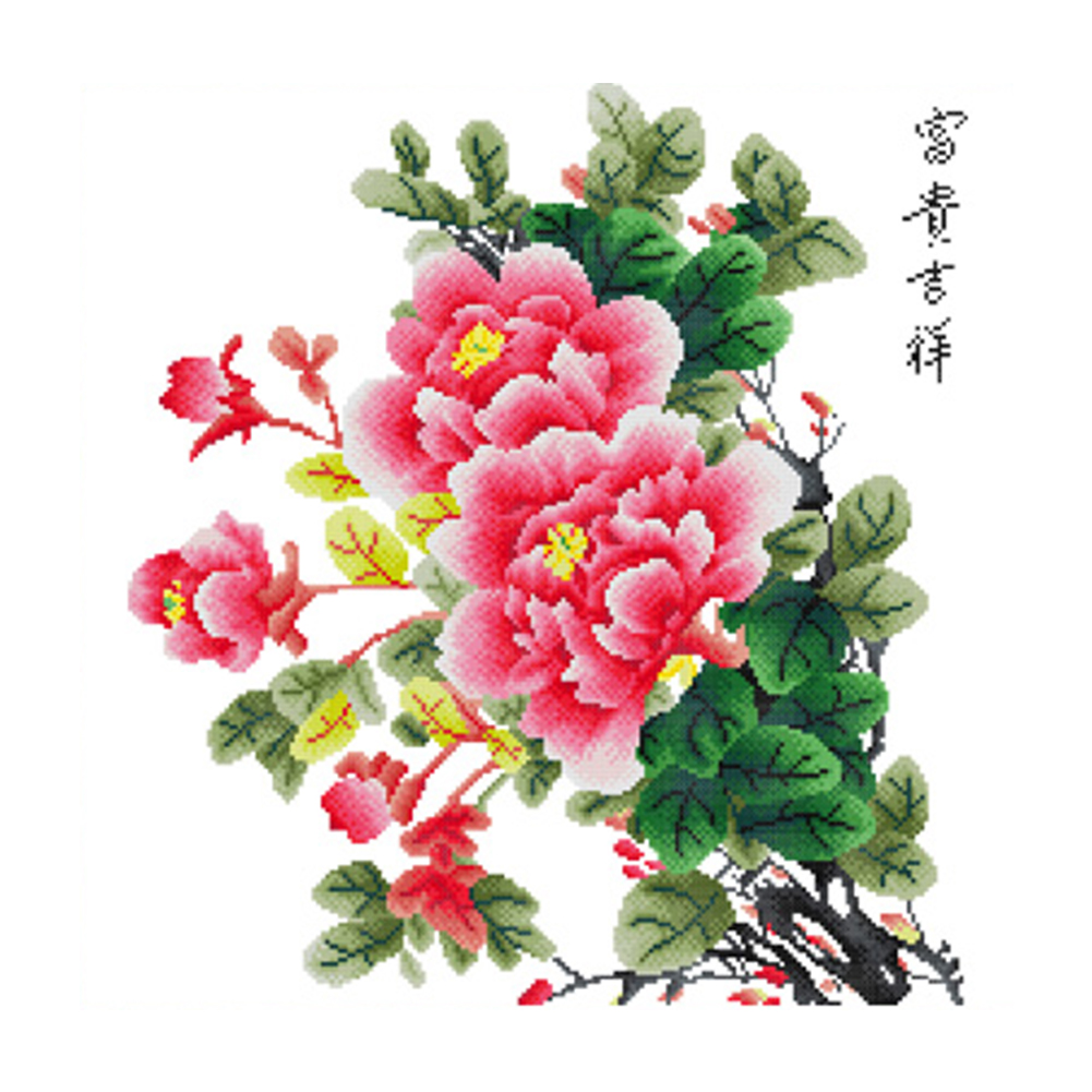 

Flower - 11CT Stamped Cross Stitch - 60*60CM, 501 Original