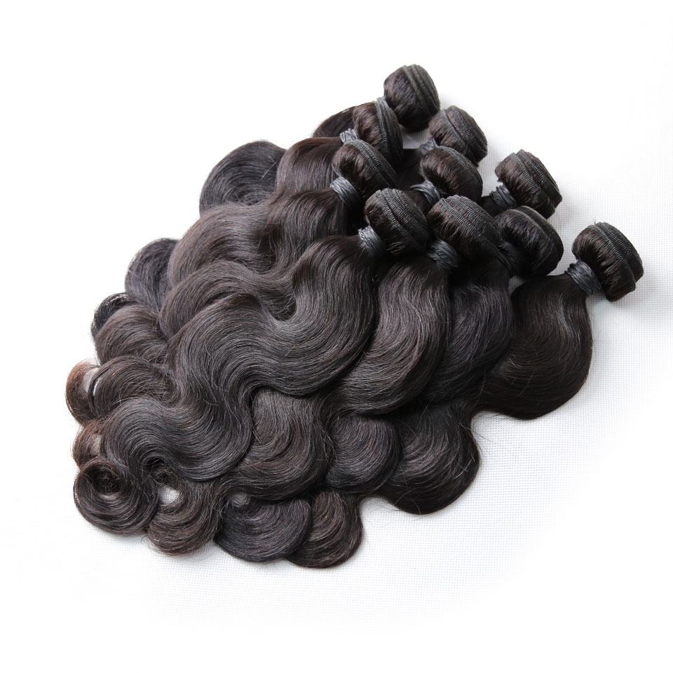 12A Mink Brazilian 4 Bundles Body Wave Virgin Human Hair Bundles Natural Color Double Weft