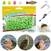 100Pcs Corn Smell Soft Bait Flavoured Sinking Slowly Lure for Trout Carp Fishing