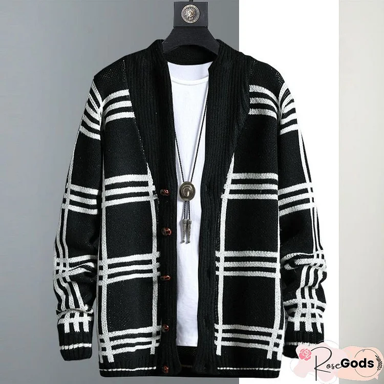 Striped Hip Hop Sweater Coat