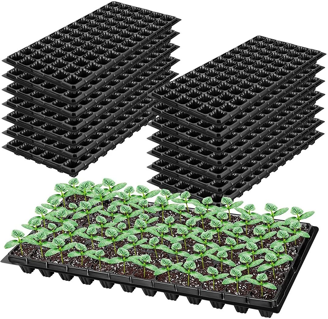15 Pack Seed Starter Trays 72 Cells Seedling Trays Kit