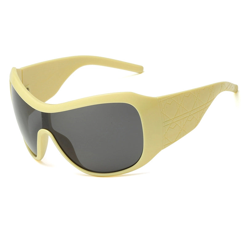 Retro Punk Solid Color Ac Square Full Frame Glasses