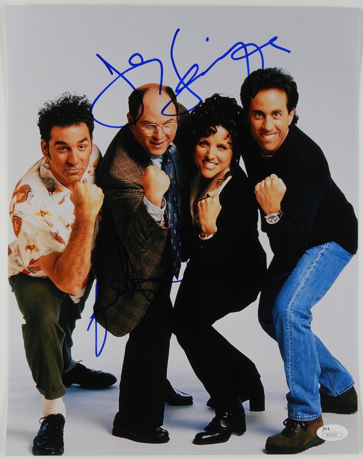 Jerry Seinfeld Jason Alexander Autograph Signed Photo Poster painting JSA 11 x 14