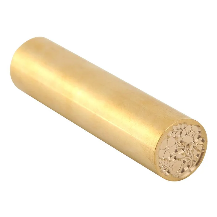 Retro Cylindrical Seal Wax Brass Envelope Seal Stamp DIY Customs Accessory