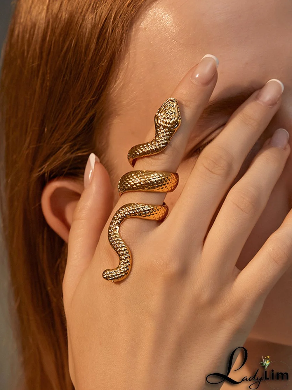 Snake Shape Solid Color Rings Accessories