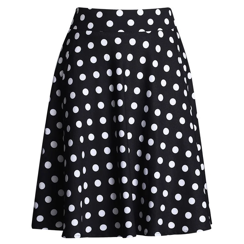 Vintage Skirt Retro High Waist Cotton Swing Skirt