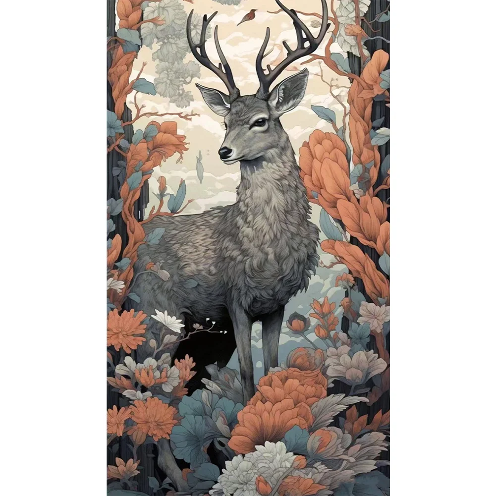 Partial AB Diamond Painting - Full Round Drill - Deer(Canvas|45*75cm)