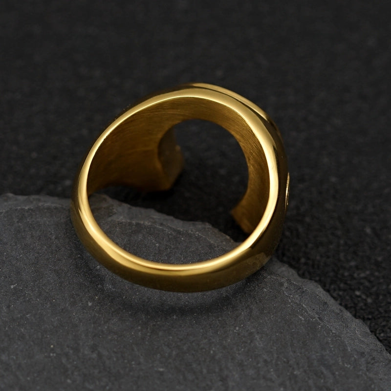 Hip-Hop U Shape 316 Stainless Steel Plating Men’s Rings