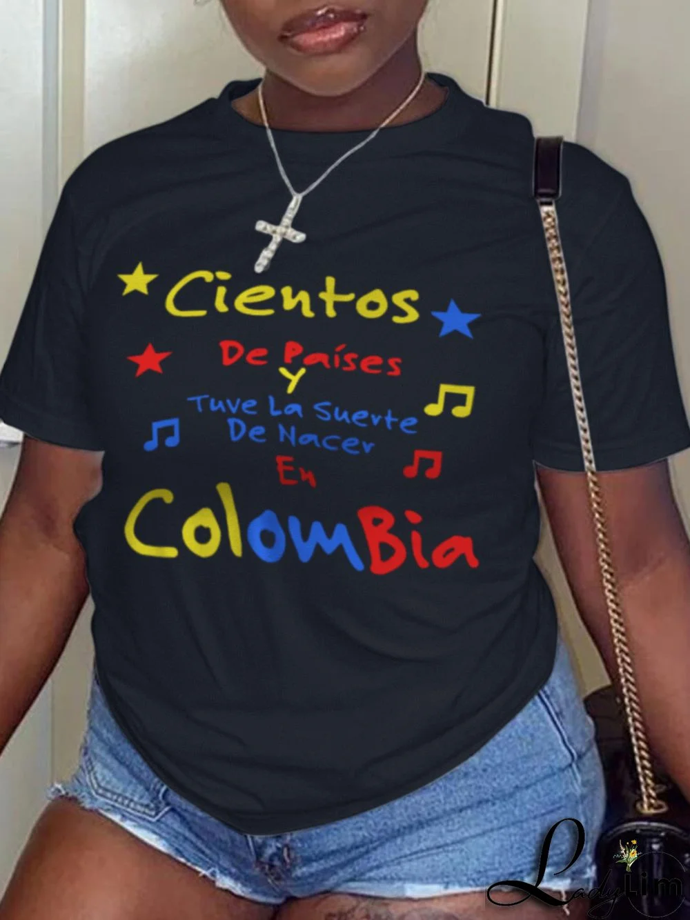 White Fashion Street Print Letter O Neck T-Shirts