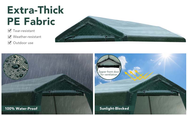 Eletriclife 8 x 14 Feet Patio Car Tent Carport Storage Shelter Shed Canopy