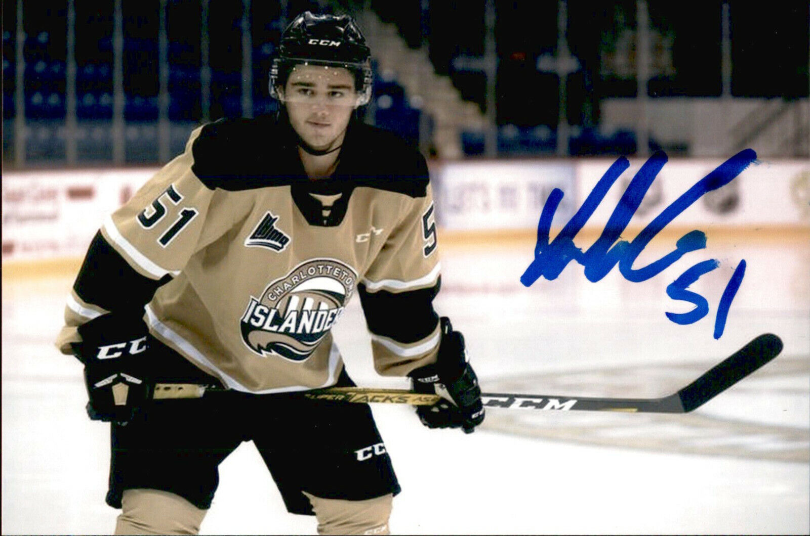 Lukas Cormier SIGNED 4x6 Photo Poster painting CHARLOTTETOWN ISLANDERS VEGAS GOLDEN KNIGHTS #4