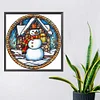 Weihnachtsschneemann - speziell geformtes Diamantgemälde - 30 * 30cm