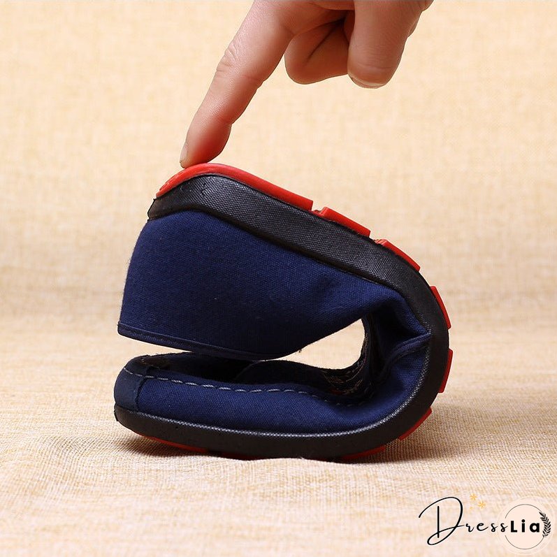 Men's Old Beijing Cloth Low Top Peas Canvas Shoes