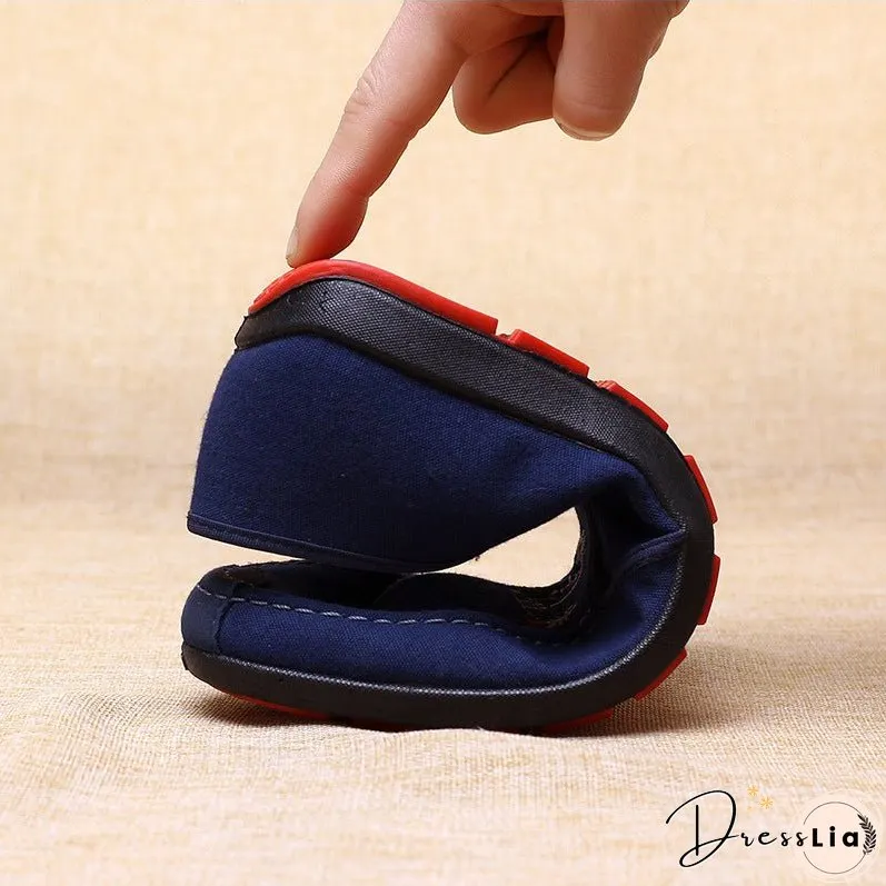 Men's Old Beijing Cloth Low Top Peas Canvas Shoes