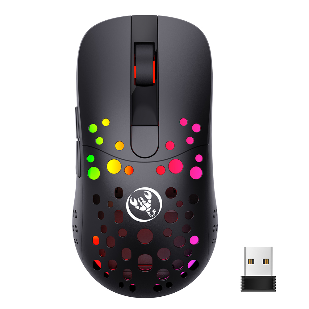 

HXSJ T100 RGB Wired Gamer Mouse 2.4GHz Wireless 10000DPI 6 Button Game Mice, 501 Original