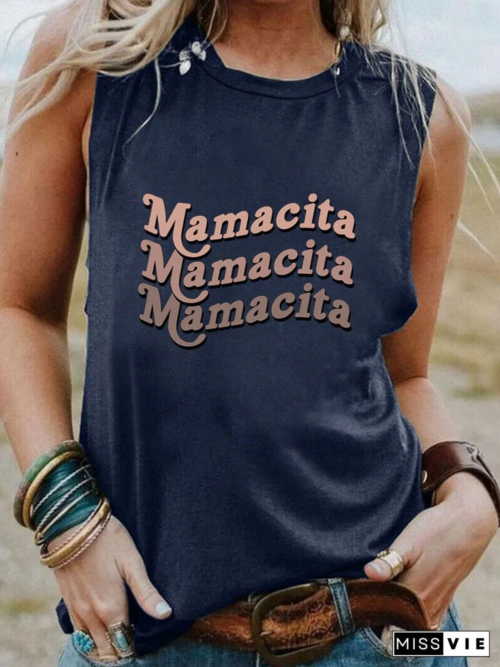 Mamacita New Arrival Spanish Sleeveless Tshirt Women Funny Summer Casual Sleeveless Top Mexican Shirt Latina Tee GiftFor Her