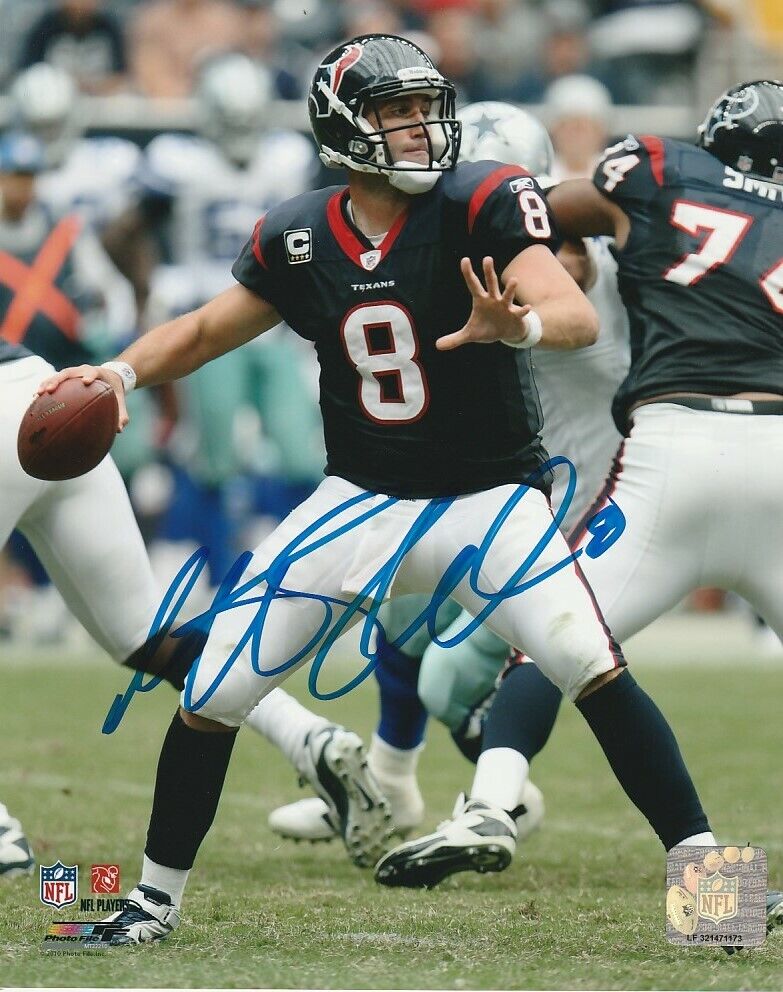 MATT SCHAUB SIGNED HOUSTON TEXANS QUARTERBACK 8x10 Photo Poster painting #4 NFL AUTOGRAPH PROOF!