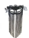 Lace Retro Elegant Tassel Face Covering Masquerade Halloween Party Decoration