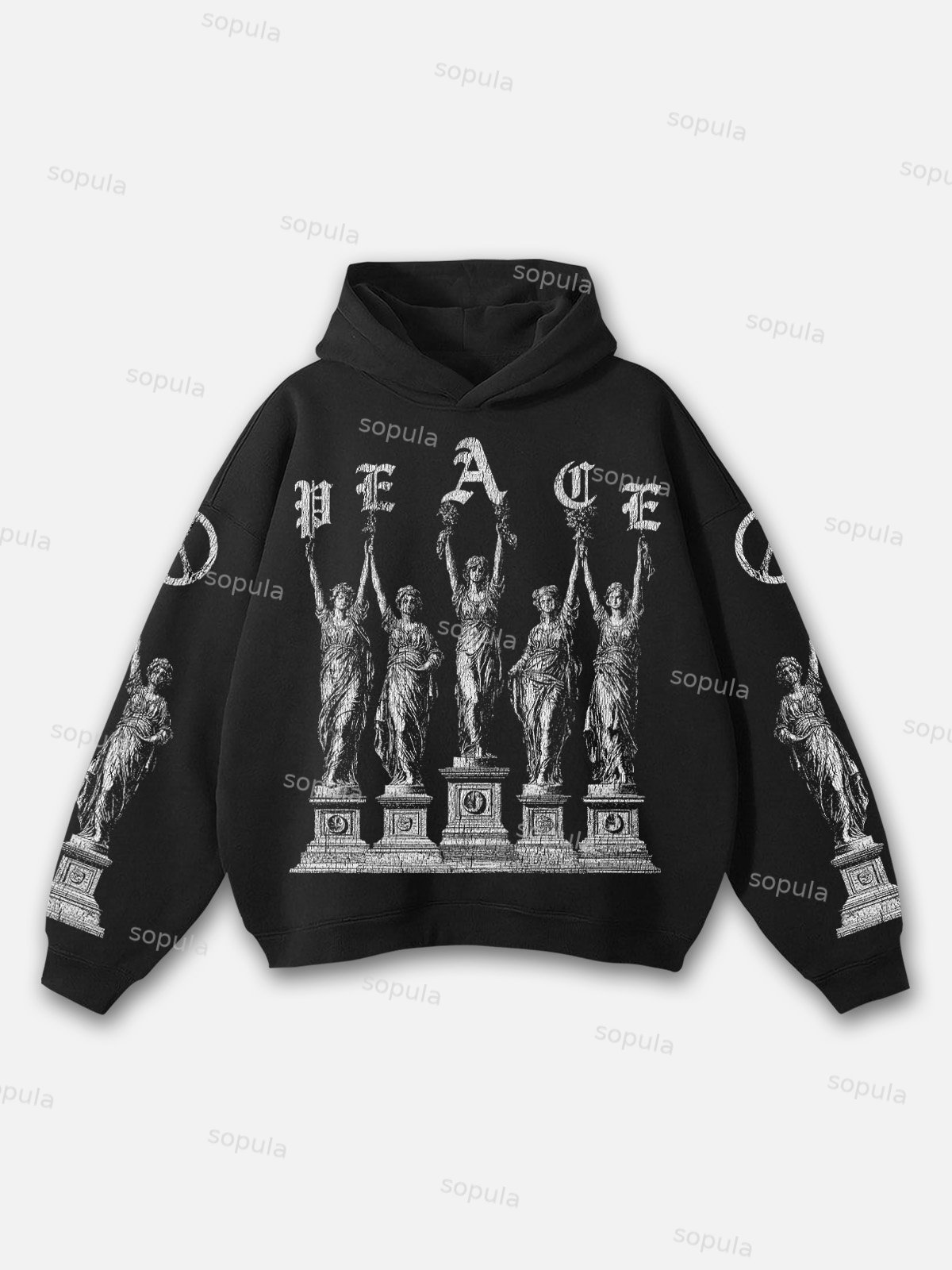 Advocate For Peace Medieval Graphic Hoodie - SOPULA