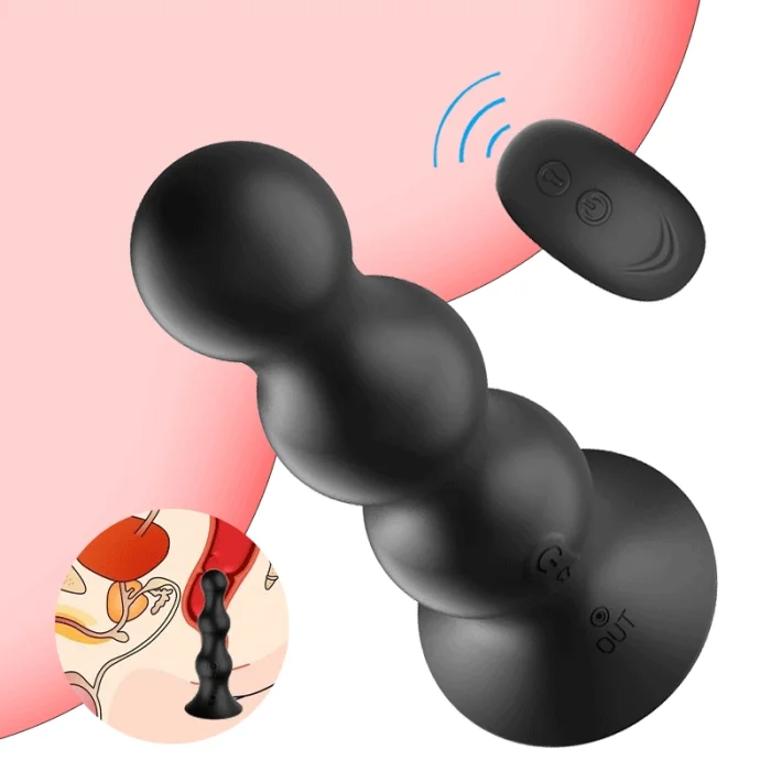 Remote control electric inflatable anal plug