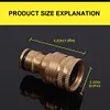 2 Pcs Faucet Fitting Brass Tap Quick Connector for Garden Tubing Car Washer Pipe
