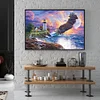 Eagle and lighthouse-11CT Stamped Cross Stitch 60*45cm