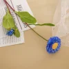 Vivid 2 Stems Blue Purple Round Chrysanthemum Artificial Flower