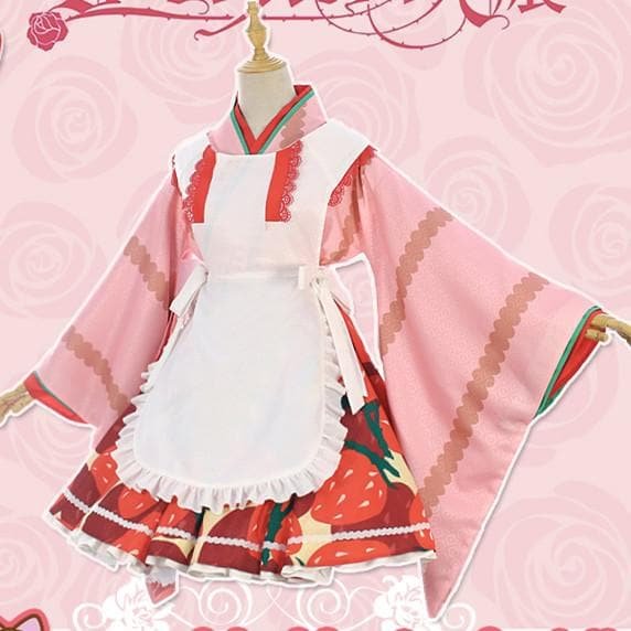 Rozen Maiden Hinaichigo Pink Strawberry Cosplay Kimonos SP1711356