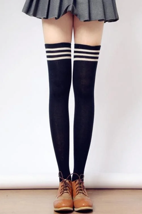 Tall Girls! 8 Colors Stripes Thigh High Long Socks SP153727