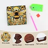 Wooden DIY Bee Diamond Painting Kit Note Box with 160 Papers for Office Desk