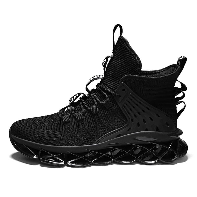 High Top Men's Running Shoes High-quality Unique Blade Sole Breathable Mesh Outdoor Profession Cushioning Jogging Sport Shoes