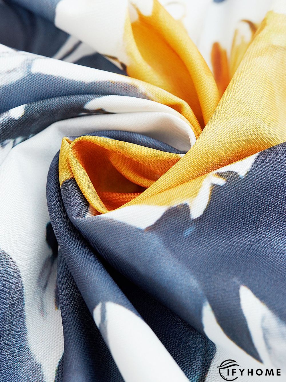 Polyester Fibre U-Neck Floral Casual Blouses | IFYHOME