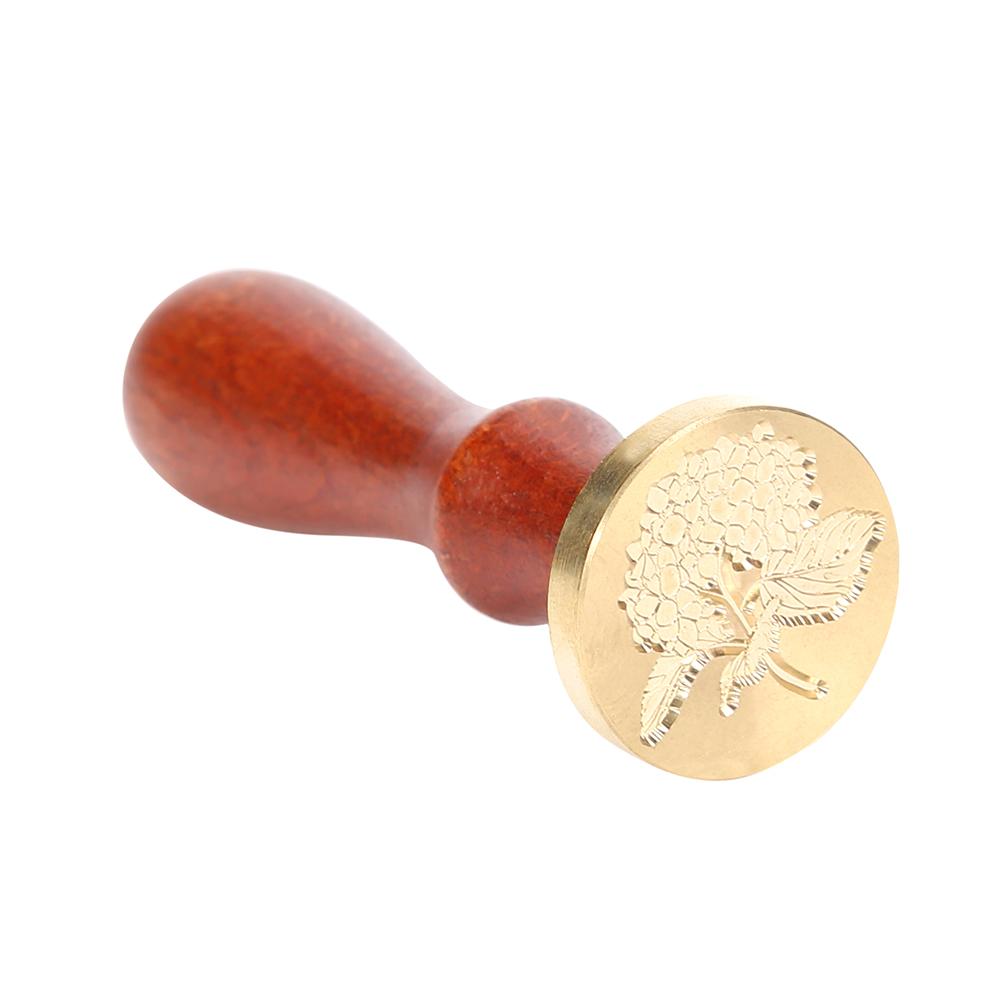

Retro Plant Pattern Sealing Wax Wood Handle Wax Seal Stamp for Letter (F40, 501 Original