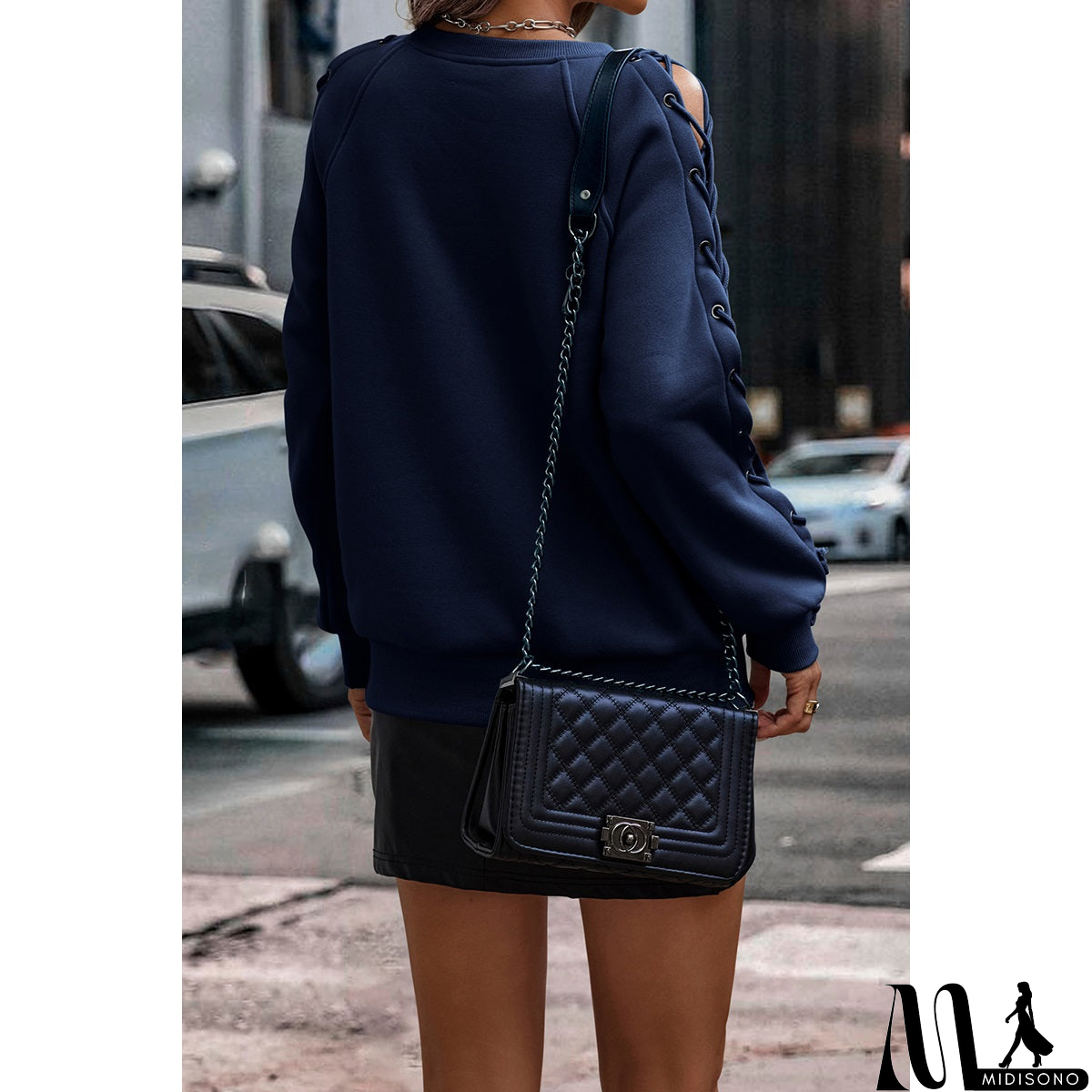 MidiSono - Effortless Elegance Tie Sleeve Top