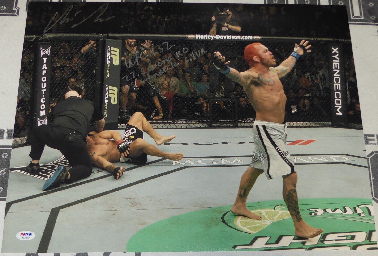 Chris Leben Signed 16x20 Photo Poster painting PSA/DNA UFC 132 Wanderlei Silva KO Picture Auto'd