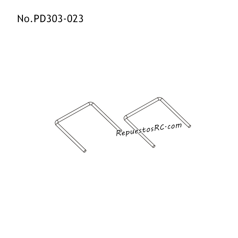 PD RACING TR16ii Piezas para Coches RC Pasador del Brazo Delantero Trasero PD303-023