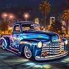 Blue Vintage Car-Full Round Diamond Painting 40*40CM