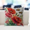 (Multi-Style) Flower Cross Stitch Pillow Cover Kit 11CT Stamped 3 Strands 45x45cm tapestrymarket