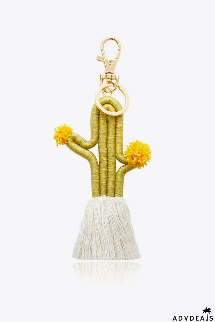 Cactus Keychain with Fringe