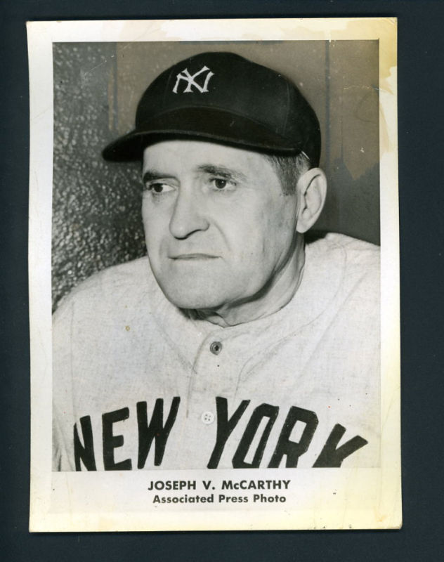 Joe McCarthy 1942 Associated Press Photo Poster painting New York Yankees