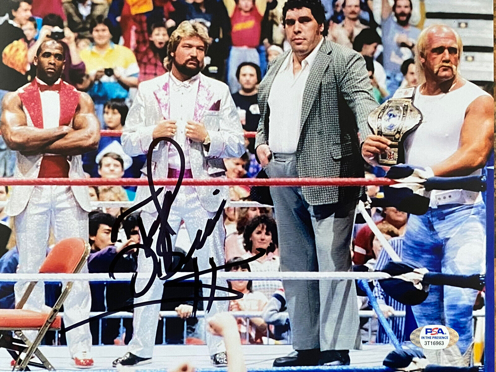 Ted DiBiase MILLION DOLLAR MAN Signed WWE WWF Wrestling 8x10 Photo Poster painting PSA - COA