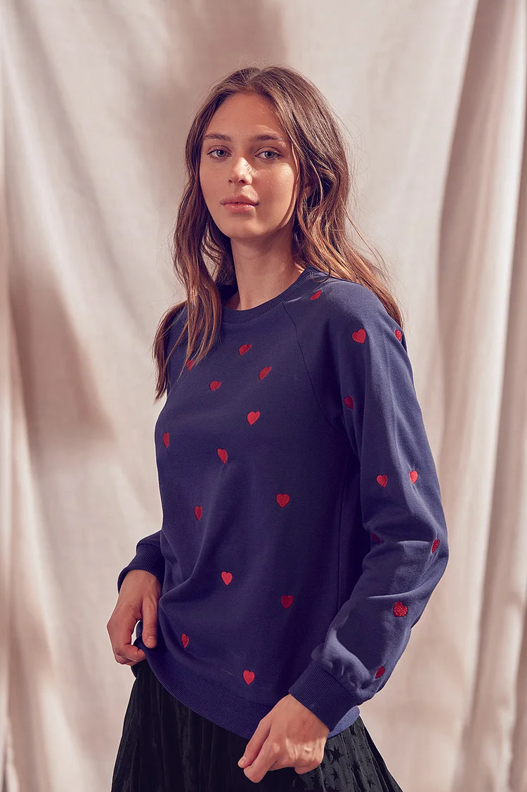 Heart Pullover Sweatshirt